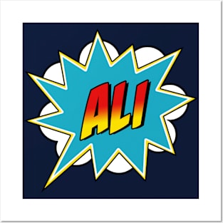 Boys Ali Name Superhero Comic Book Posters and Art